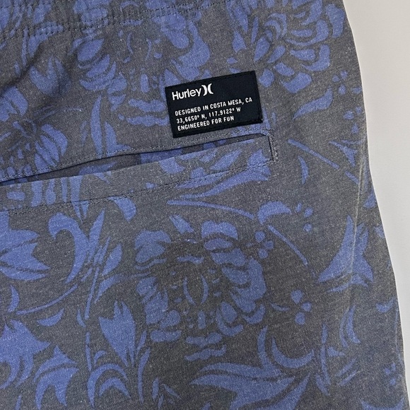 Hurley Men’s Floral Print 6” Shorts Size XXL NWOT - Picture 3 of 9